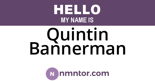 Quintin Bannerman