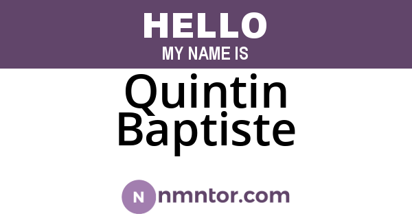 Quintin Baptiste