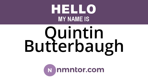 Quintin Butterbaugh