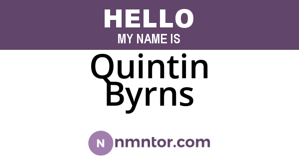 Quintin Byrns