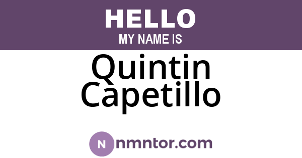Quintin Capetillo