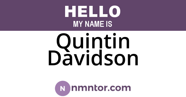 Quintin Davidson