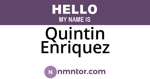 Quintin Enriquez