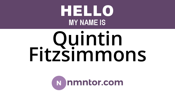 Quintin Fitzsimmons