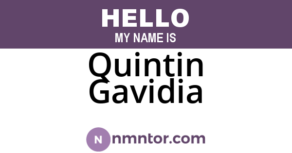 Quintin Gavidia