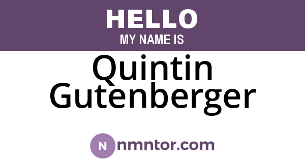 Quintin Gutenberger