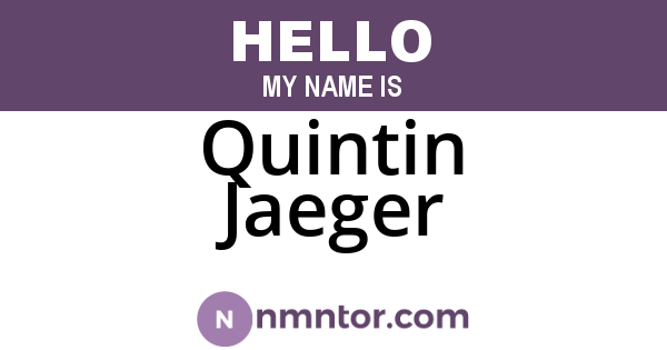 Quintin Jaeger