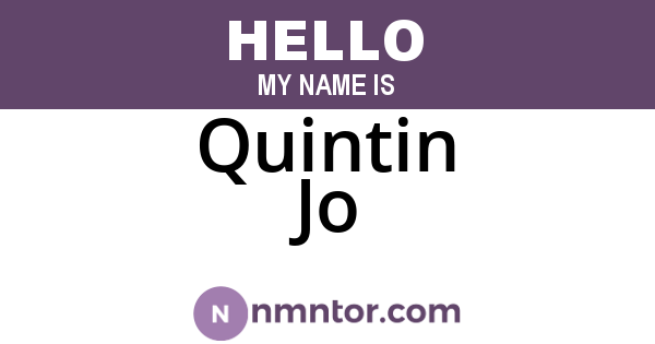 Quintin Jo