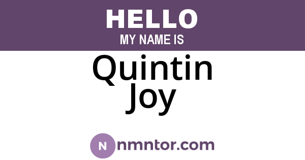 Quintin Joy