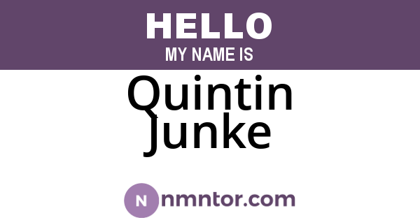 Quintin Junke