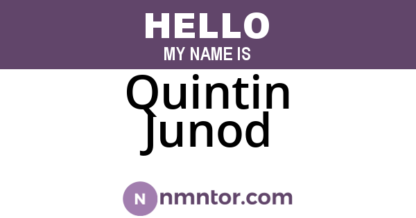 Quintin Junod