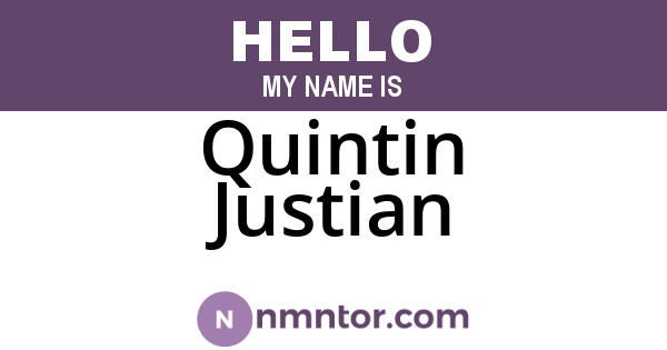Quintin Justian