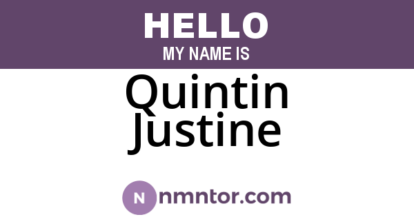 Quintin Justine