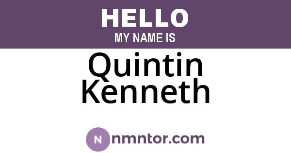 Quintin Kenneth