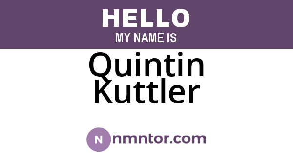 Quintin Kuttler