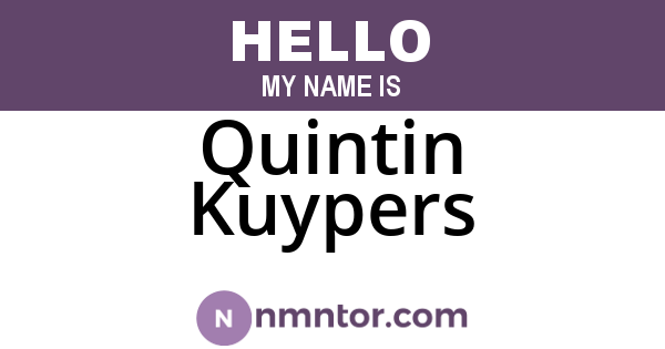 Quintin Kuypers