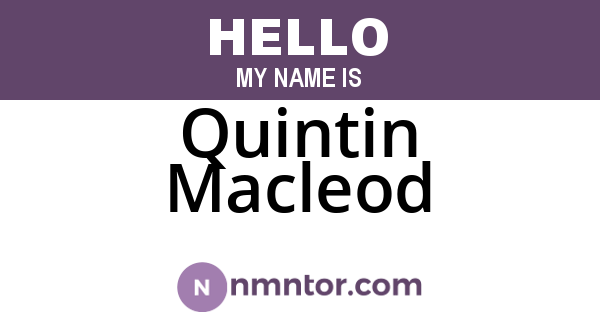 Quintin Macleod
