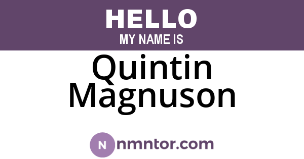 Quintin Magnuson