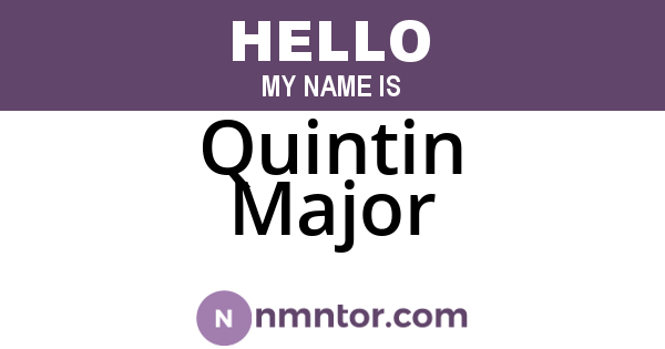 Quintin Major