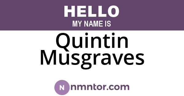 Quintin Musgraves