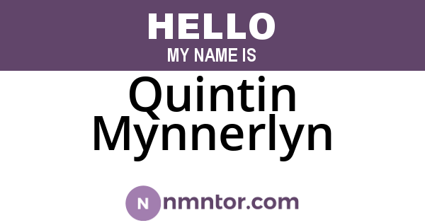 Quintin Mynnerlyn