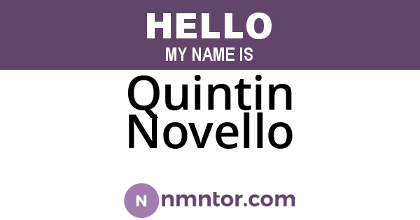 Quintin Novello