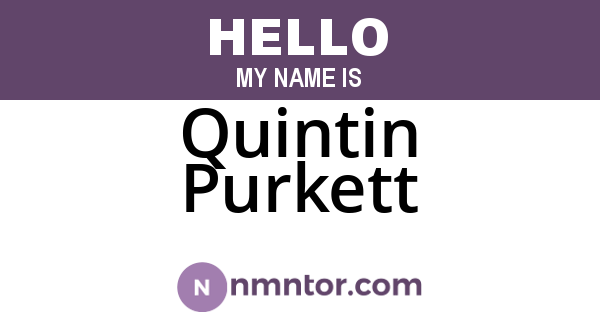 Quintin Purkett