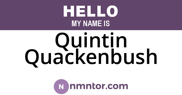 Quintin Quackenbush