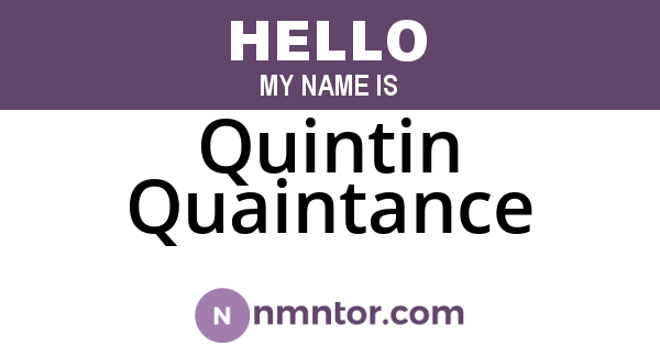 Quintin Quaintance