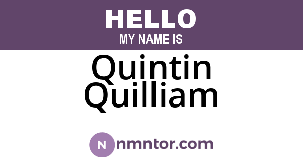 Quintin Quilliam