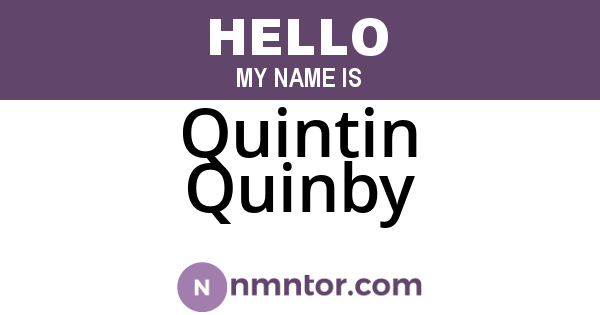 Quintin Quinby