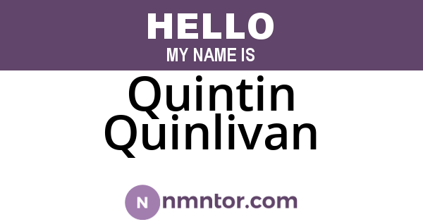 Quintin Quinlivan