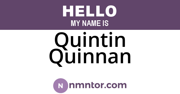 Quintin Quinnan