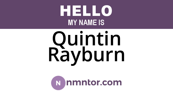 Quintin Rayburn