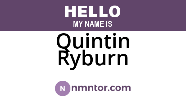 Quintin Ryburn