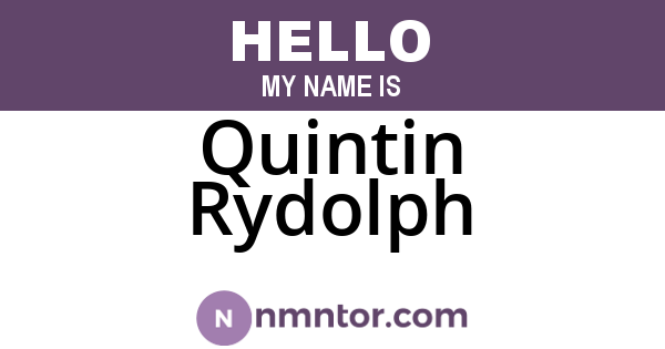 Quintin Rydolph
