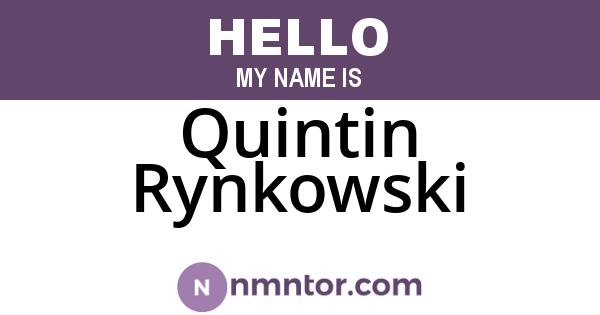 Quintin Rynkowski