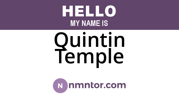 Quintin Temple