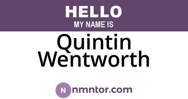 Quintin Wentworth