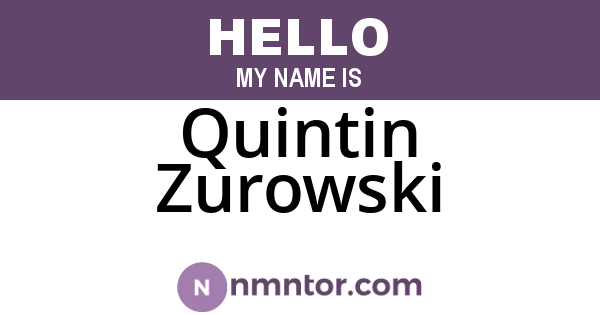 Quintin Zurowski