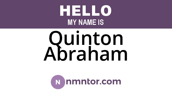 Quinton Abraham