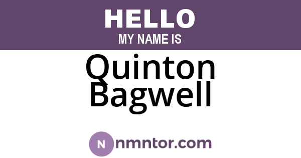 Quinton Bagwell