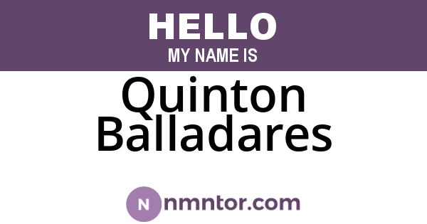 Quinton Balladares