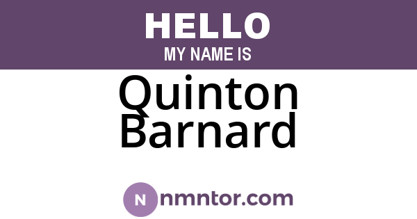 Quinton Barnard