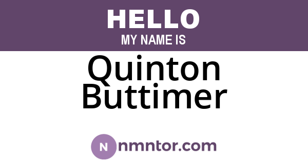 Quinton Buttimer