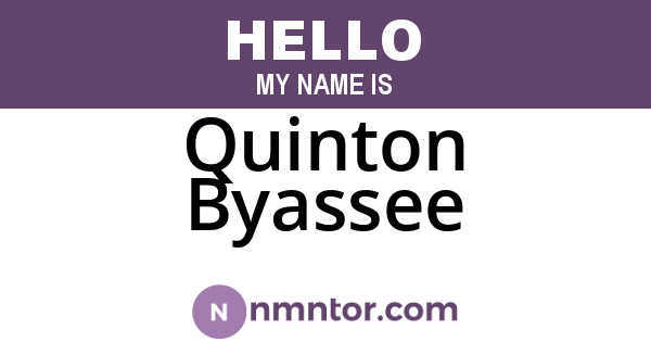 Quinton Byassee