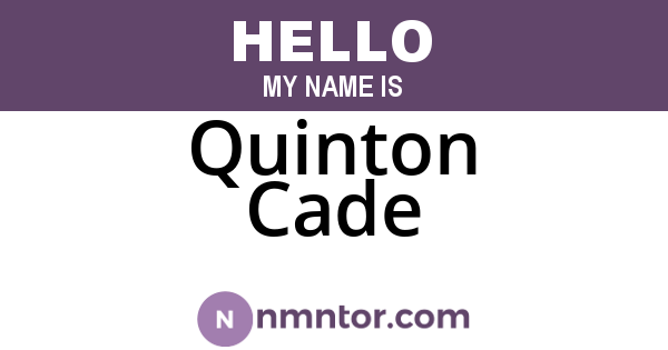 Quinton Cade