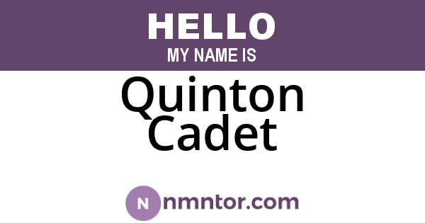 Quinton Cadet