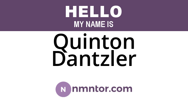 Quinton Dantzler