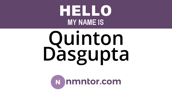 Quinton Dasgupta